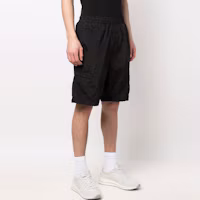 Purchase STONE ISLAND SS22 純色徽標寬鬆短褲 黑色 男款 7615L1721-V0029