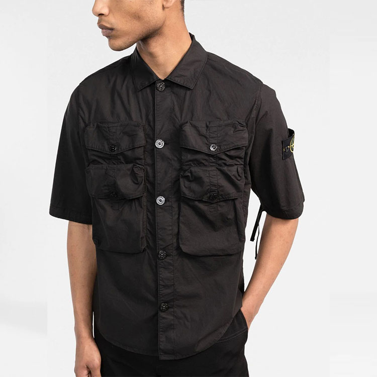 Purchase STONE ISLAND SS22 單色多口袋實用襯衫 男士襯衫 761511003-V0029