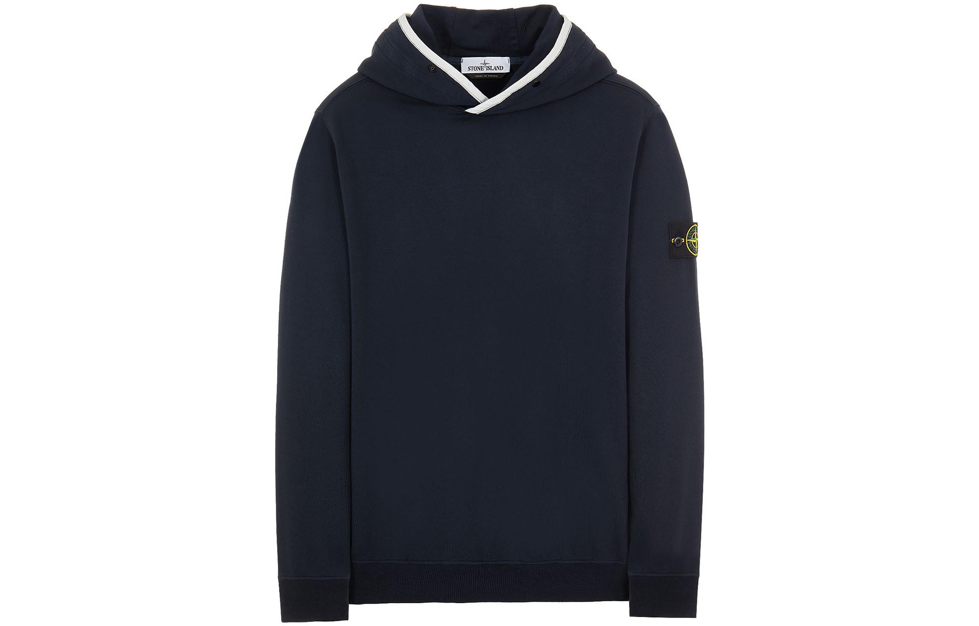 Stone Island SS22 Solid Color Pullover Hoodie Men’s Navy Blue 761562852-V0020