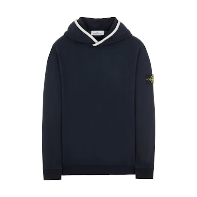 Stone Island SS22 Solid Color Pullover Hoodie Men’s Navy Blue 761562852-V0020