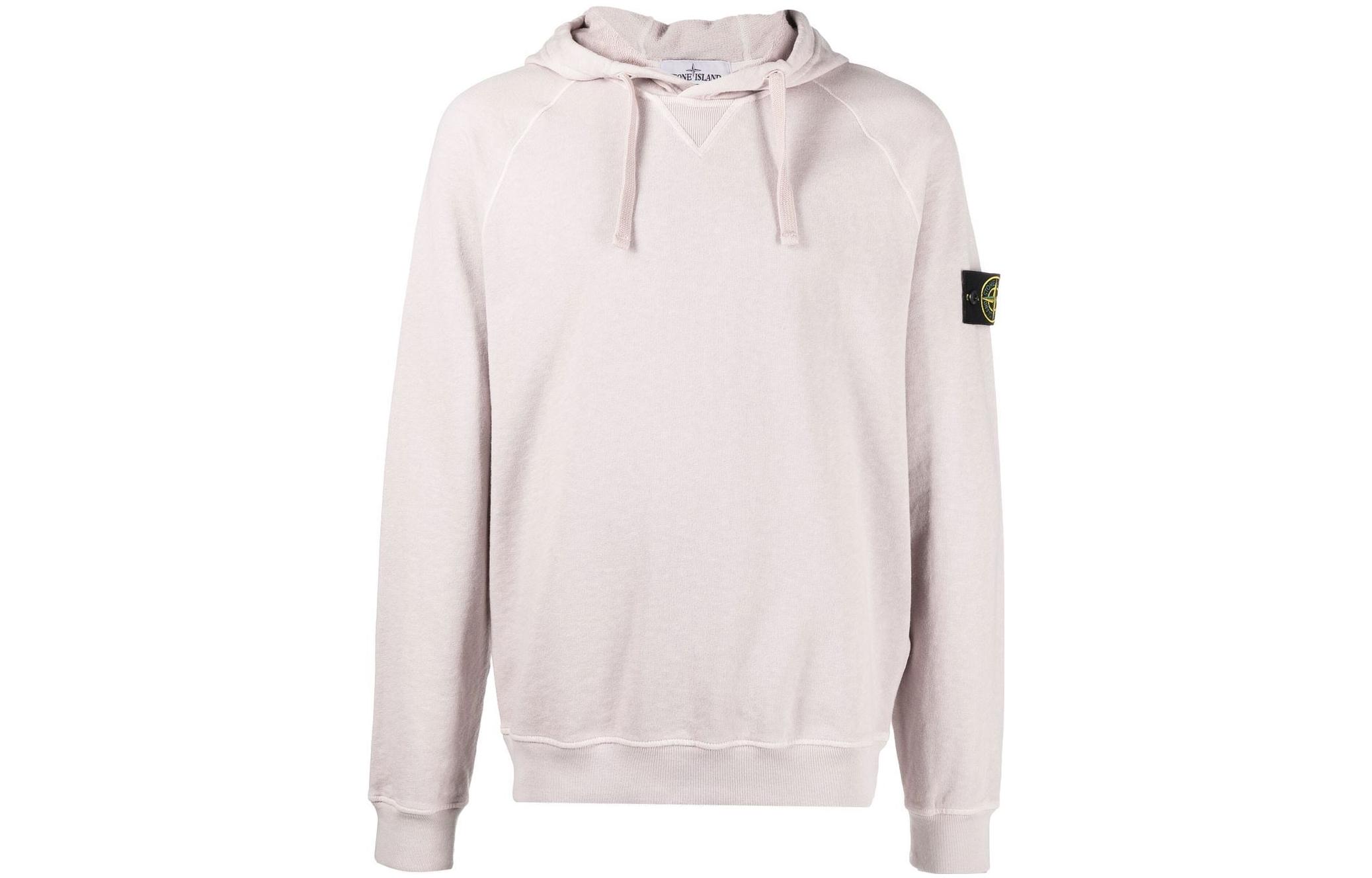 Stone Island SS22 Solid Color Ribbed Hoodie Long Sleeve Gray Pullover 761562160-V0186