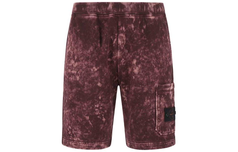 STONE ISLAND SS22 Solid Color Straight Pocket Logo Casual Shorts Men Red Brown 761565338-V0011 圖 2