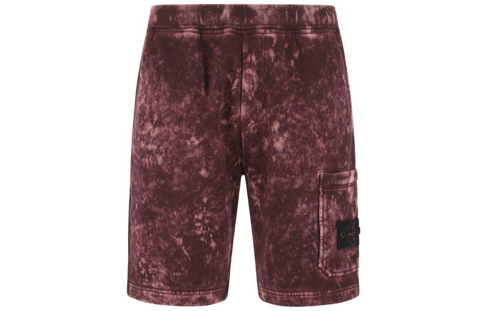 STONE ISLAND SS22 Solid Color Straight Pocket Logo Casual Shorts Men Red Brown 761565338-V0011 圖 3