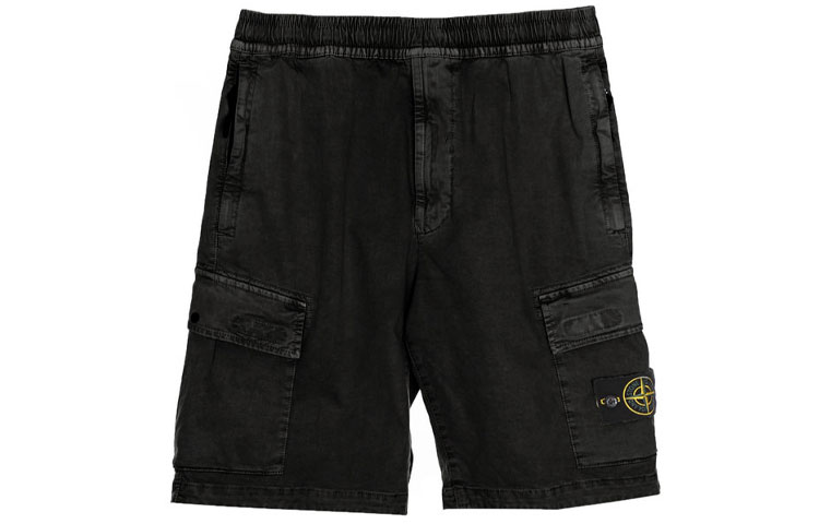 Stone Island SS22 Solid Color Washed Cargo Shorts Black  Shorts 7415L0904-V0129 圖 2