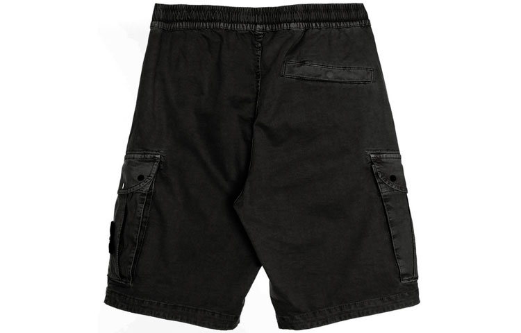 Stone Island SS22 Solid Color Washed Cargo Shorts Black  Shorts 7415L0904-V0129 圖 3