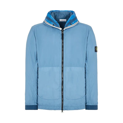 Stone Island SS22 Solid Color Zip Hoodie Jacket Men’s Haze Blue 761541131-V0046