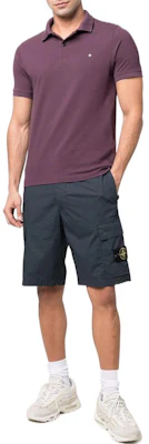 STONE ISLAND SS22 Seluar Pendek Cargo Logo Patch Navy Blue 7615L0803-V0024 Lookbook STONE ISLAND SS22 Seluar Pendek Cargo Logo Patch Navy Blue 7615L0803-V0024