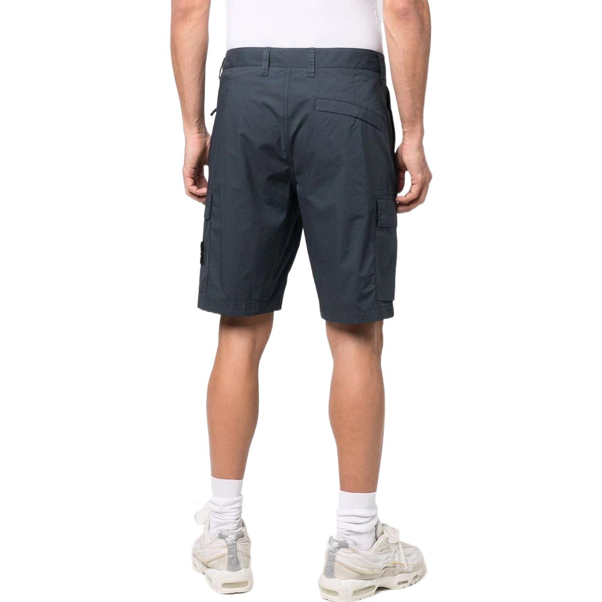 Purchase STONE ISLAND SS22 Seluar Pendek Cargo Logo Patch Navy Blue 7615L0803-V0024