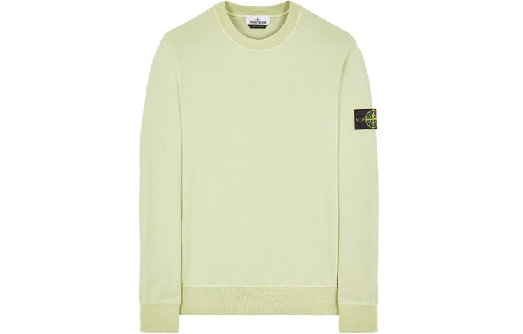 Stone Island SS22 Solid Logo Patch Crewneck Sweatshirt Avocado Green Men 761563051-V0052