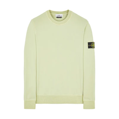 Stone Island SS22 Solid Logo Patch Crewneck Sweatshirt Avocado Green Men 761563051-V0052