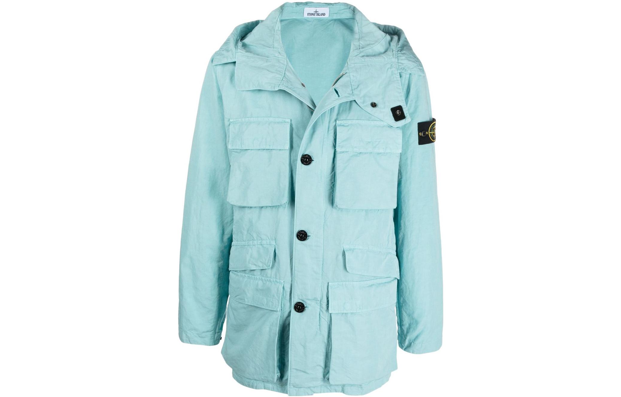 Stone Island SS22 Solid Multi-Pocket Jacket - Sky Blue 761542306-V0044