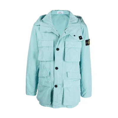 Stone Island SS22 Solid Multi-Pocket Jacket - Sky Blue 761542306-V0044