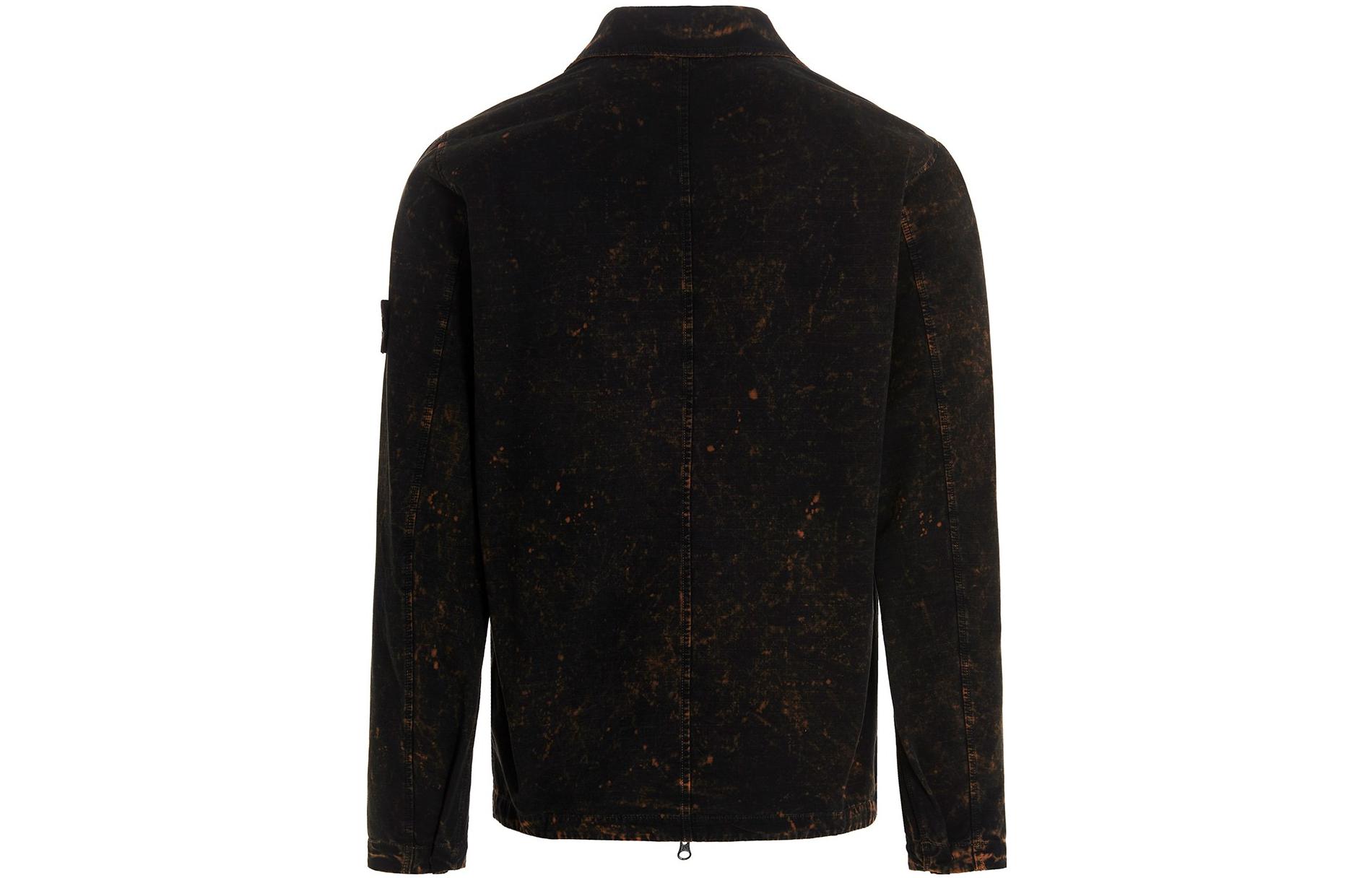 STONE ISLAND SS22 Splatter Effect Zip Jacket Black  Fall Collection 761512122-V0029 圖 3