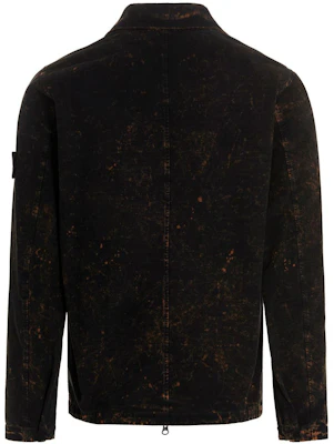 STONE ISLAND SS22 Splatter Effect Zip Jacket Black Fall Collection 761512122-V0029 Lookbook STONE ISLAND SS22 Splatter Effect Zip Jacket Black Fall Collection 761512122-V0029