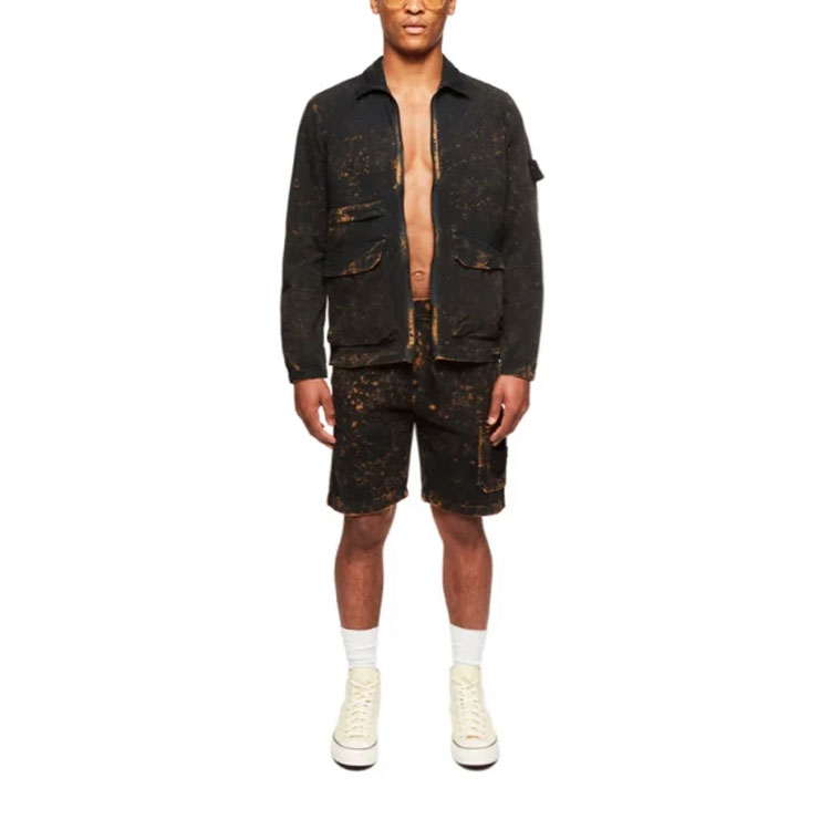 STONE ISLAND SS22 Splatter Effect Zip Jacket Black  Fall Collection 761512122-V0029 圖 4