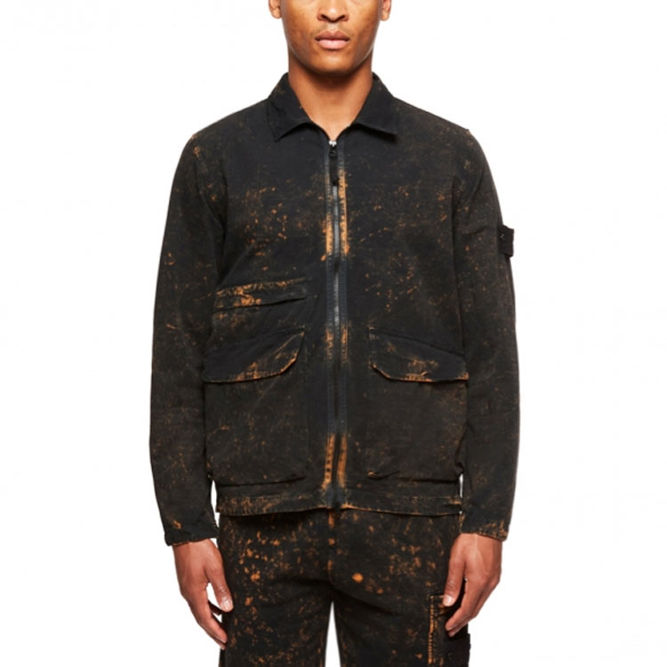 STONE ISLAND SS22 Splatter Effect Zip Jacket Black  Fall Collection 761512122-V0029 圖 5