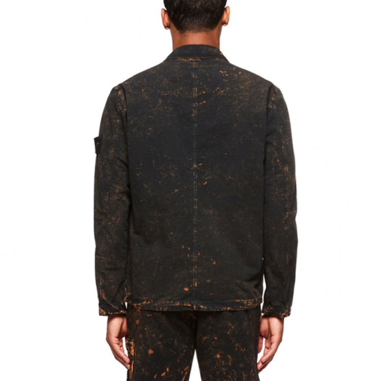 STONE ISLAND SS22 Splatter Effect Zip Jacket Black  Fall Collection 761512122-V0029 圖 6