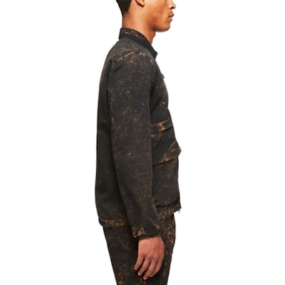 STONE ISLAND SS22 Splatter Effect Zip Jacket Black Fall Collection 761512122-V0029 Sizing STONE ISLAND SS22 Splatter Effect Zip Jacket Black Fall Collection 761512122-V0029