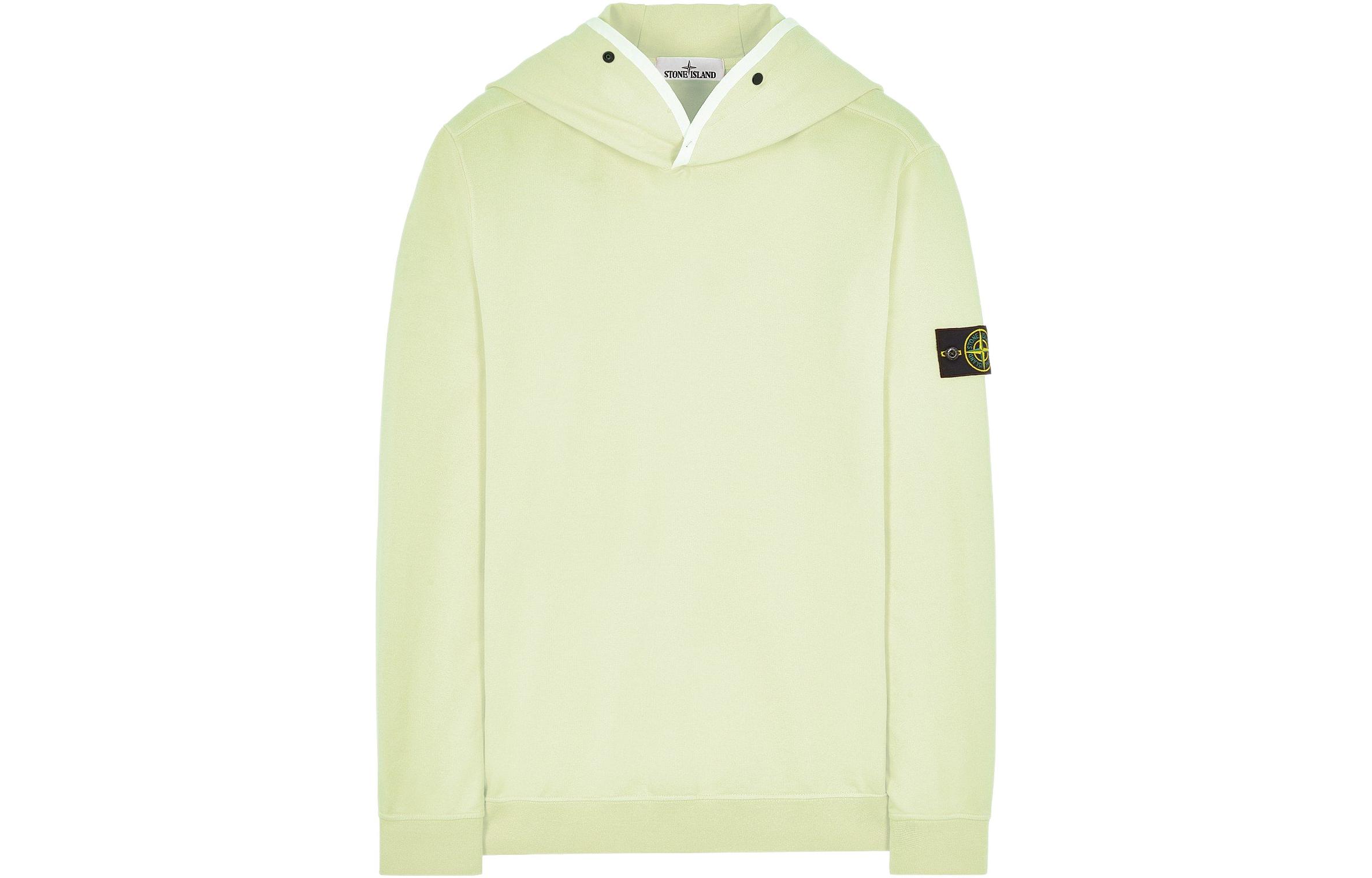 Stone Island SS22 Stretch Cotton Fleece Hoodie Men’s Bright Green 761562852-V0052