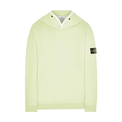 Stone Island SS22 Stretch Cotton Fleece Hoodie Men’s Bright Green 761562852-V0052