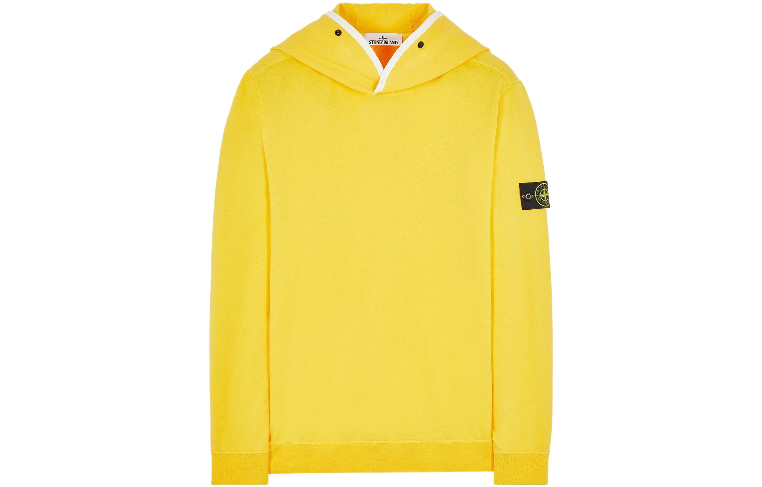 Stone Island SS22 Stretch Cotton Fleece Sweatshirt Yellow 761562852-V0030