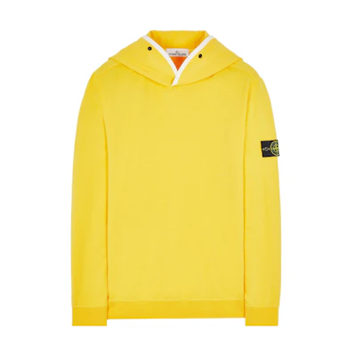 Stone Island SS22 Stretch Cotton Fleece Sweatshirt Yellow 761562852-V0030