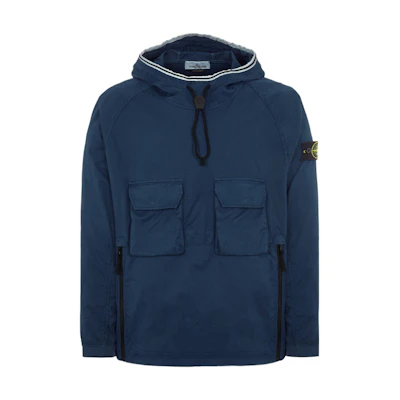 Stone Island SS22 Stretch Drawstring Jacket Aviator Blue 761544019-V0024