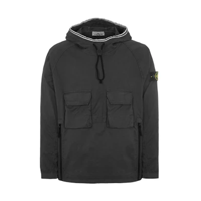 Stone Island SS22 Stretch Drawstring Jacket Black Long Sleeve 761544019-V0029