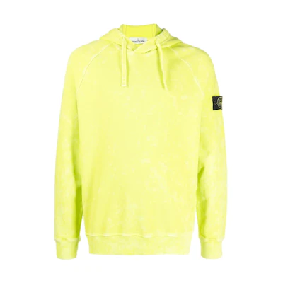 Stone Island SS22 Tie-Dye Logo Patch Hoodie Yellow Men’s Long Sleeve 761561338-V0031