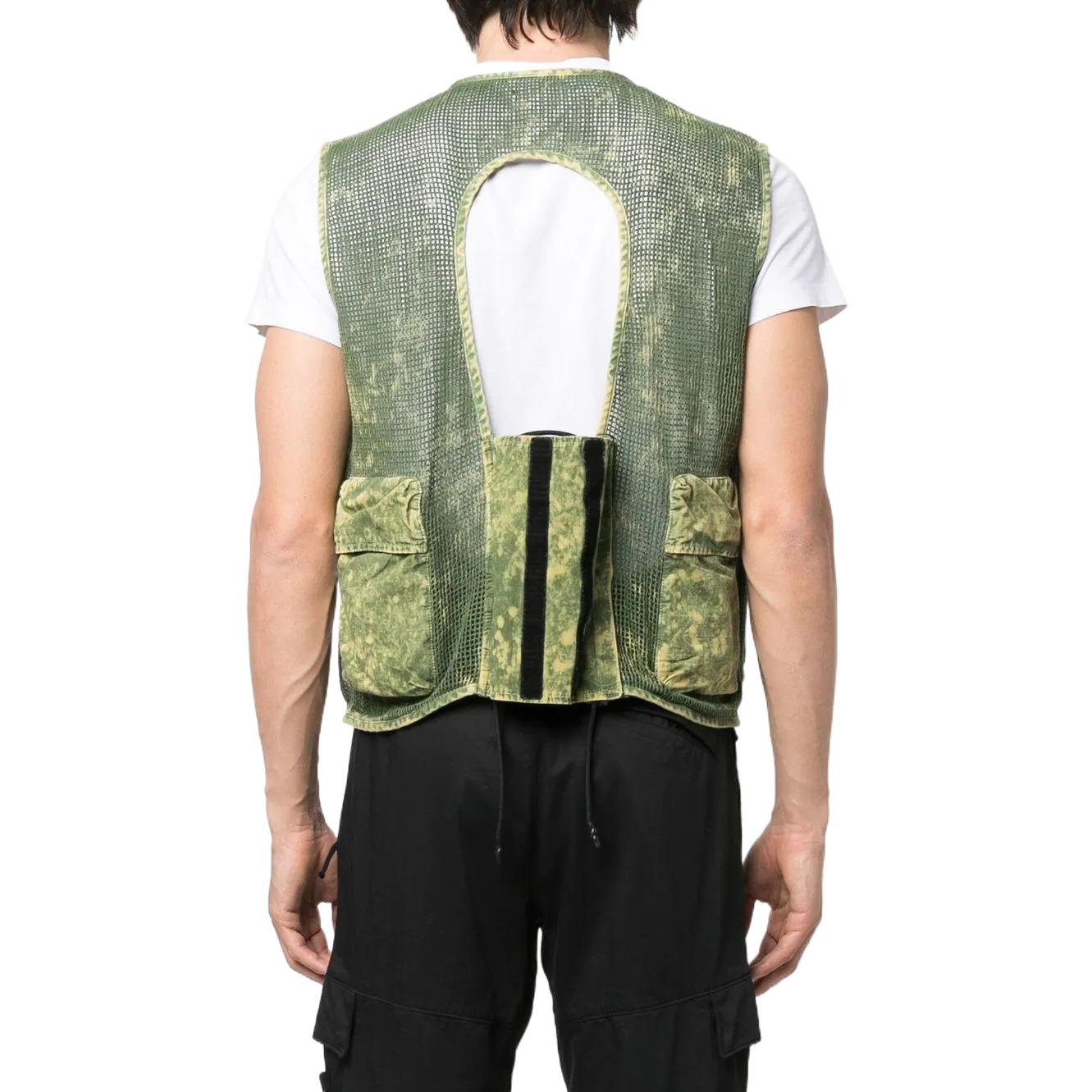 Purchase STONE ISLAND SS22 綠色紮染網眼背心 7615G0622-V0058