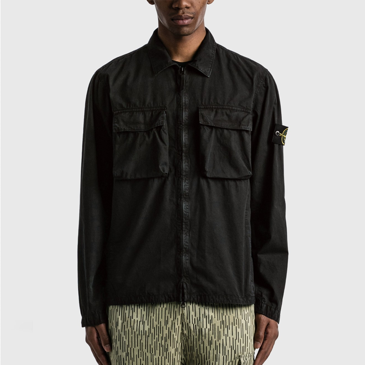 STONE ISLAND SS22 Washed Double Pocket Jacket  Black 7615114WN-V0129 圖 5