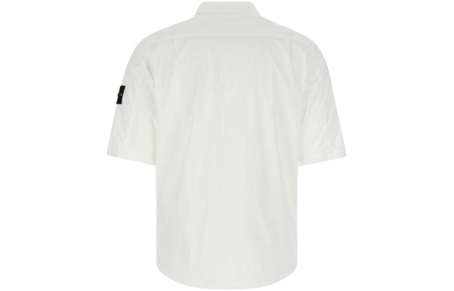 STONE ISLAND SS22 White Short Sleeve Shirt with Multiple Pockets and Badge. 761511003-V0001 圖 3