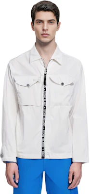 Stone Island SS22 Jaket Kemeja Putih Zip-Up 7615117E4-V0003 Details for Stone Island SS22 Jaket Kemeja Putih Zip-Up 7615117E4-V0003