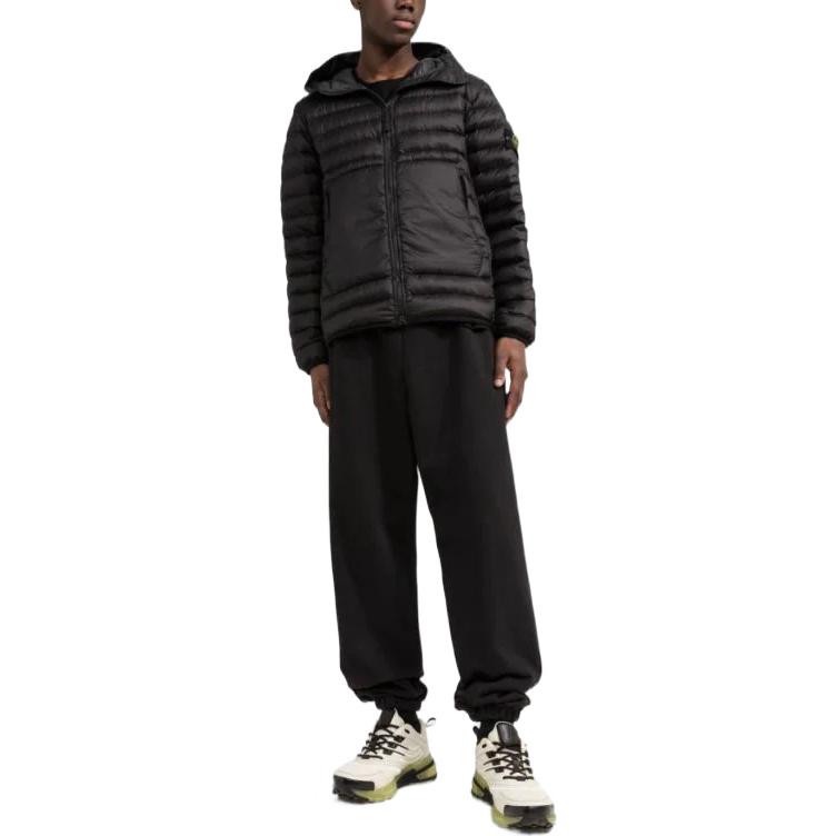 STONE ISLAND SS22 Winter Black Logo Patch Hooded Down Jacket Unisex 761540324-V0029 圖 3