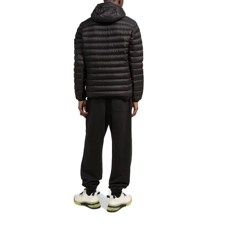 STONE ISLAND SS22 Winter Black Logo Patch Hooded Down Jacket Unisex 761540324-V0029 圖 4