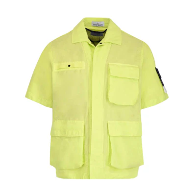 Stone Island SS22 Yellow Utility Pocket Shirt Jacket 761542406-V0031