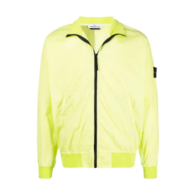 Stone Island SS22 Yellow Windproof Logo Zip Jacket Men 761560354-V0031