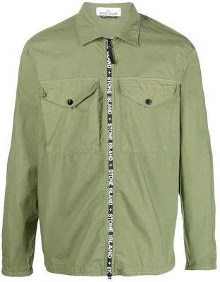 Stone Island 春夏系列 2022 拉鍊襯衫外套 軍綠色 7615117E4-V0058 Buy Stone Island 春夏系列 2022 拉鍊襯衫外套 軍綠色 7615117E4-V0058