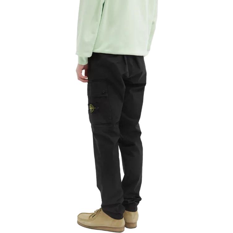 STONE ISLAND SS23  Black Cargo Pants with Large Pockets Casual Fit 781531410-V0029 圖 4