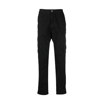STONE ISLAND SS23 Black Casual Pants with Utility Pocket Detail. 1015303WA-A0129