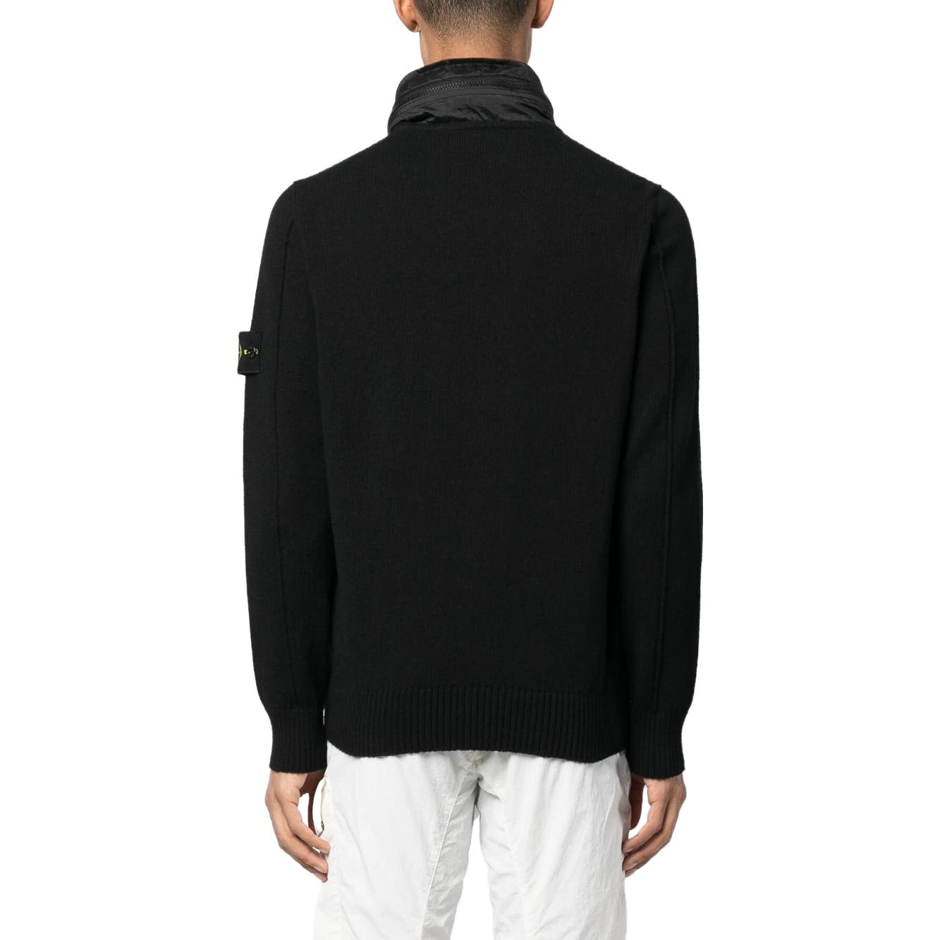 STONE ISLAND SS23  Black Knit Jacket with Hidden Hood and Zipper 7815546D3-V0029 圖 4