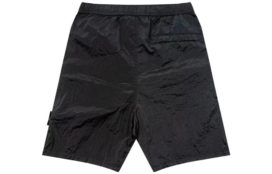 Stone Island SS23  Black Nylon Logo Mid-Waist Casual Shorts. 7815L0319-V0029 圖 3
