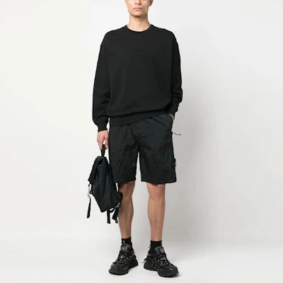 Stone Island SS23 Black Nylon Logo Mid-Waist Casual Shorts. 7815L0319-V0029 Shop Stone Island SS23 Black Nylon Logo Mid-Waist Casual Shorts. 7815L0319-V0029