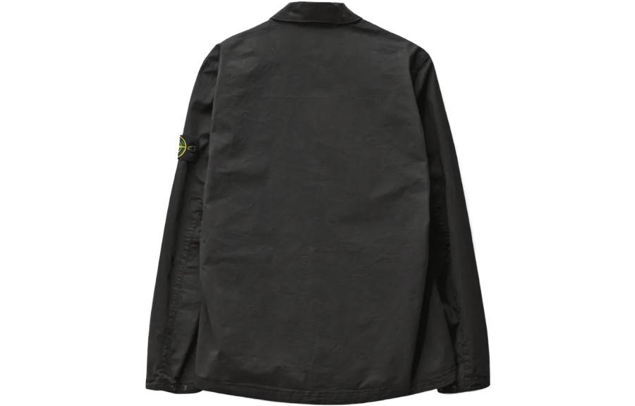 Lookbook 스톤 아일랜드 SS23 블랙 피마 코튼 지퍼 긴팔 셔츠 재킷 781510210-V0029