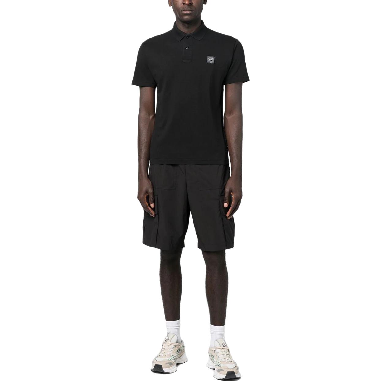 Purchase STONE ISLAND SS23 黑色純色直筒短袖POLO衫. 101520557-A0029