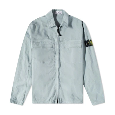 STONE ISLAND SS23 Blue Pocket Long Sleeve Shirt Jacket 781510210-V0041
