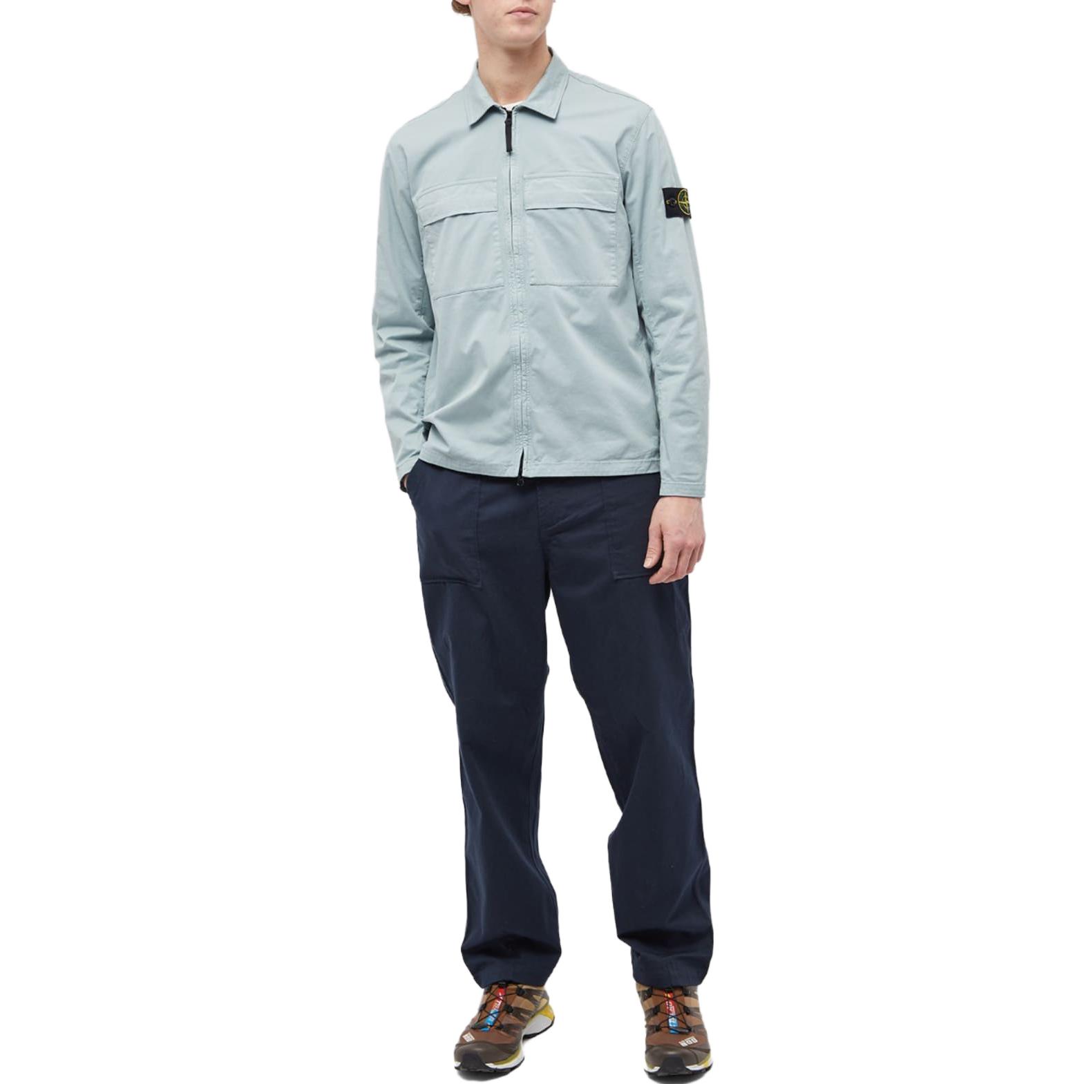 STONE ISLAND SS23  Blue Pocket Long Sleeve Shirt Jacket 781510210-V0041 圖 3