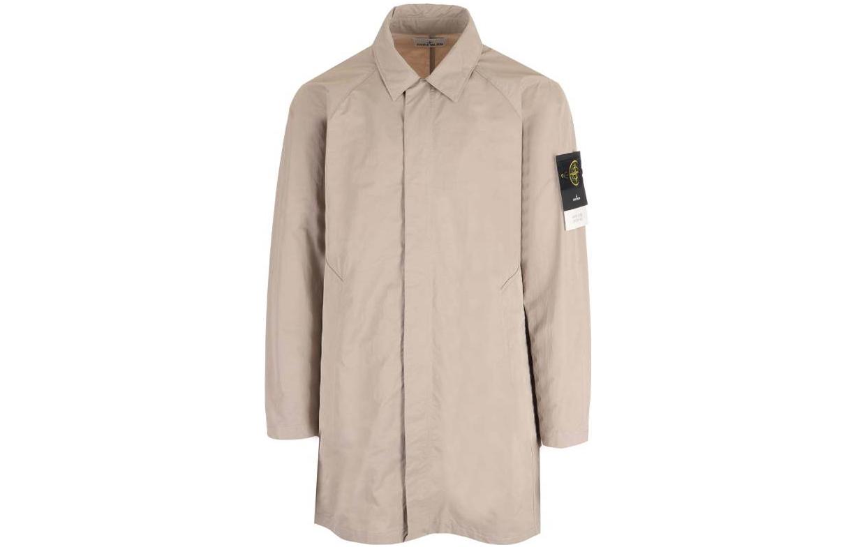STONE ISLAND SS23  Casual Khaki Long Sleeve Mid-Length Jacket. 781570730-V0092