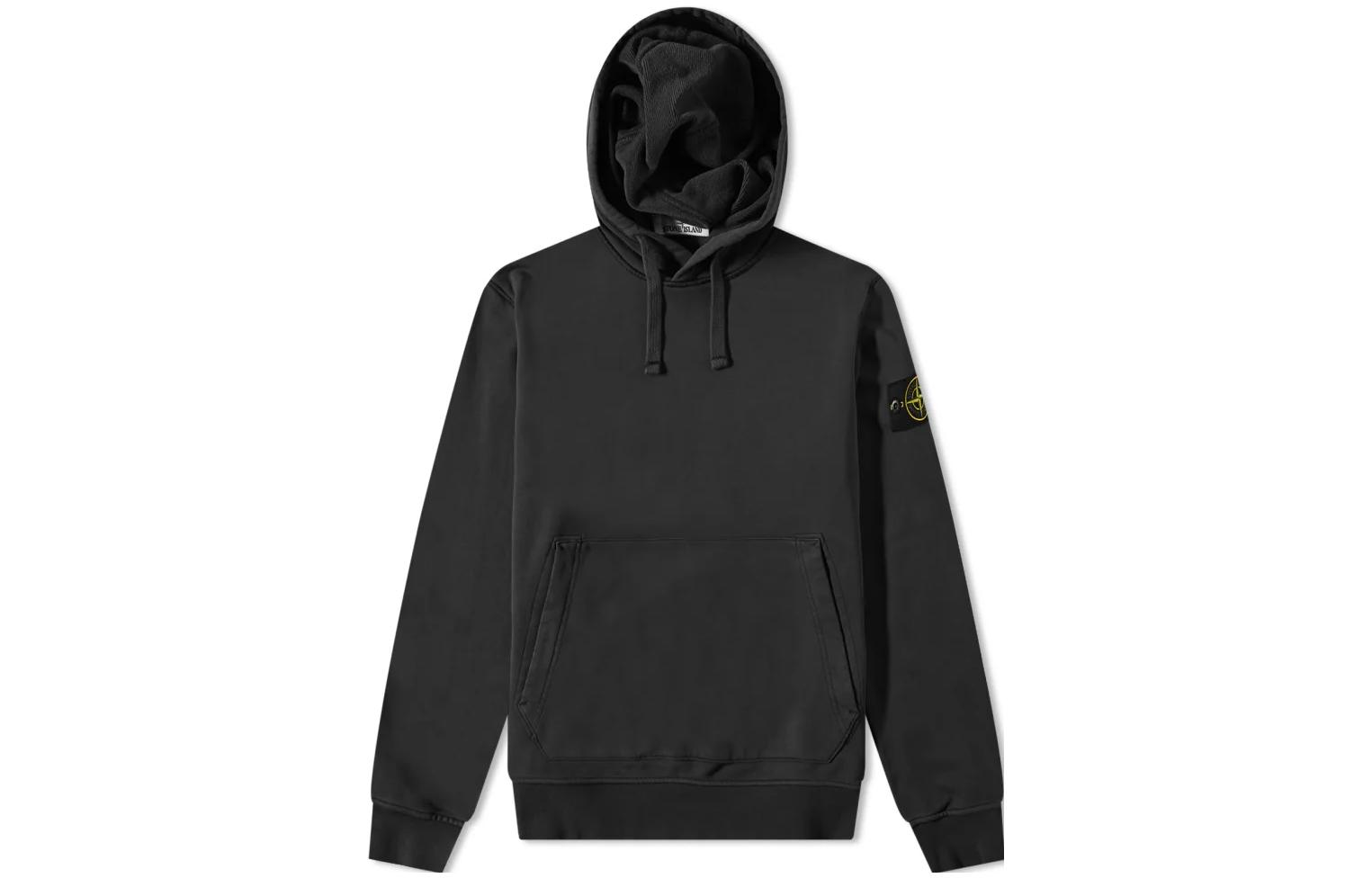 STONE ISLAND SS23  Charcoal Black Drawstring Hoodie with Patch. 101564151-V0065 圖 2