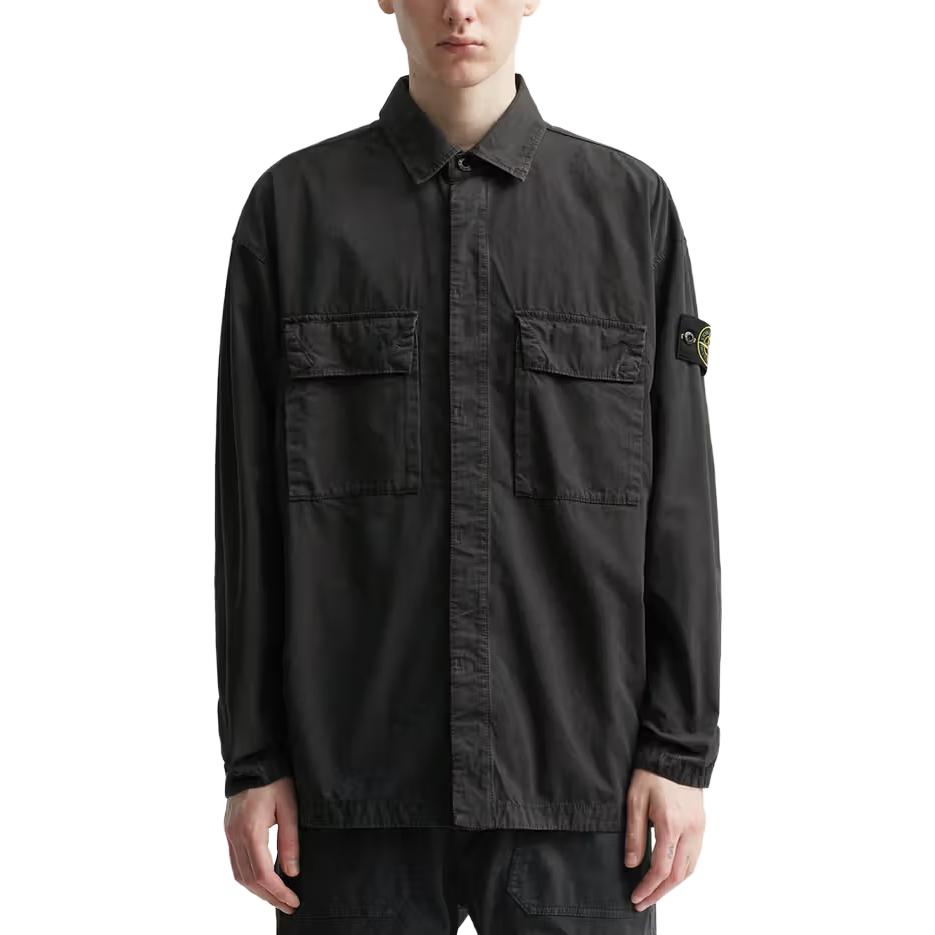 Shop ストーンアイランド SS23 チャコールグレー シングルボタンポケットジャケット. 7815115WN-V0165